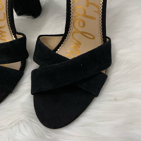 Sam Edelman Black Yancey Block Heel Strappy Sandal, Size 9 - Picture 7 of 9